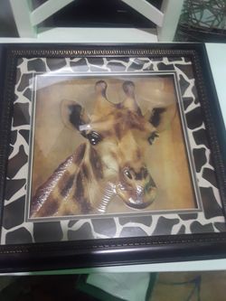 3-D Great Giraffe $25.00 cash only 17x17