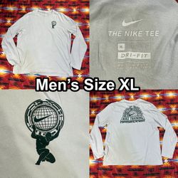 Nike Training Dri-Fit Atlas Long Sleeve Gray T-Shirt Men’s Size XL Gym
