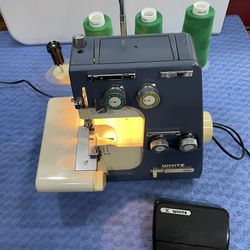 White Super Lock 534 Serger Sewing Machine W/ Foot Pedal