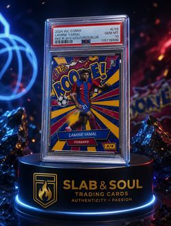 2024 WC Comix Lamine Yamal Red Wave Gold Red Blue /4 Psa 10 #LY6