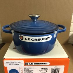 Le Creuset 2 Quart Qt. Enameled Cast Iron 7.25" Pot Dutch Oven Lid Marseille