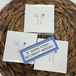 Apple Airpods 2nd Generation Bluetooth Earbuds New - Pay $1 Today To Take It Home And Pay The Rest Later! 