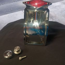 New Chrome Side Mount Diamond Lite & Plate Assy, Chopper- Bobber.