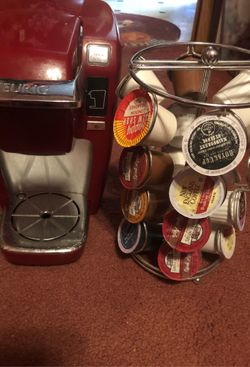 Kerurigg and coffee carousel with extra coffee samples