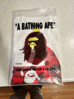 Bape shirt red ape