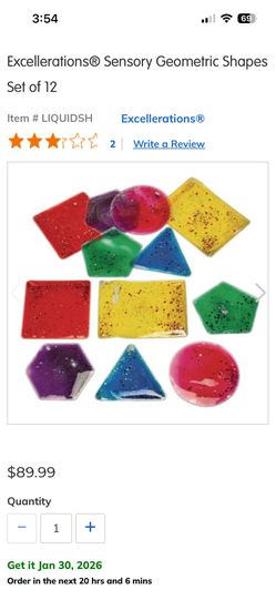 Excerllerations Sensory Shapes Set Of 12