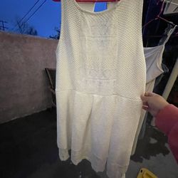 Plus Size Dress White 2x