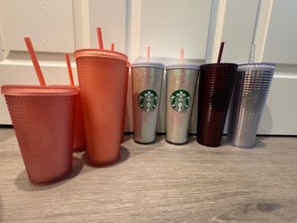 ✨ BRAND NEW Starbucks Studded & Sequin Cold Cups / Tumblers – Never Used ✨