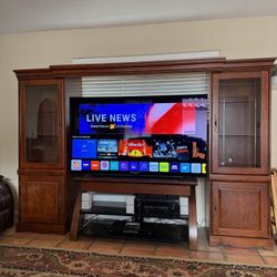 Wood TV Stand And Cabinet 