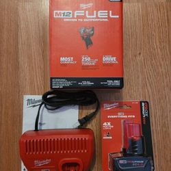New Milwaukee M12 Fuel 1/2" Impact Wrench w/ 6ah Xc Battery & Charger $200 Firm Pickup Only