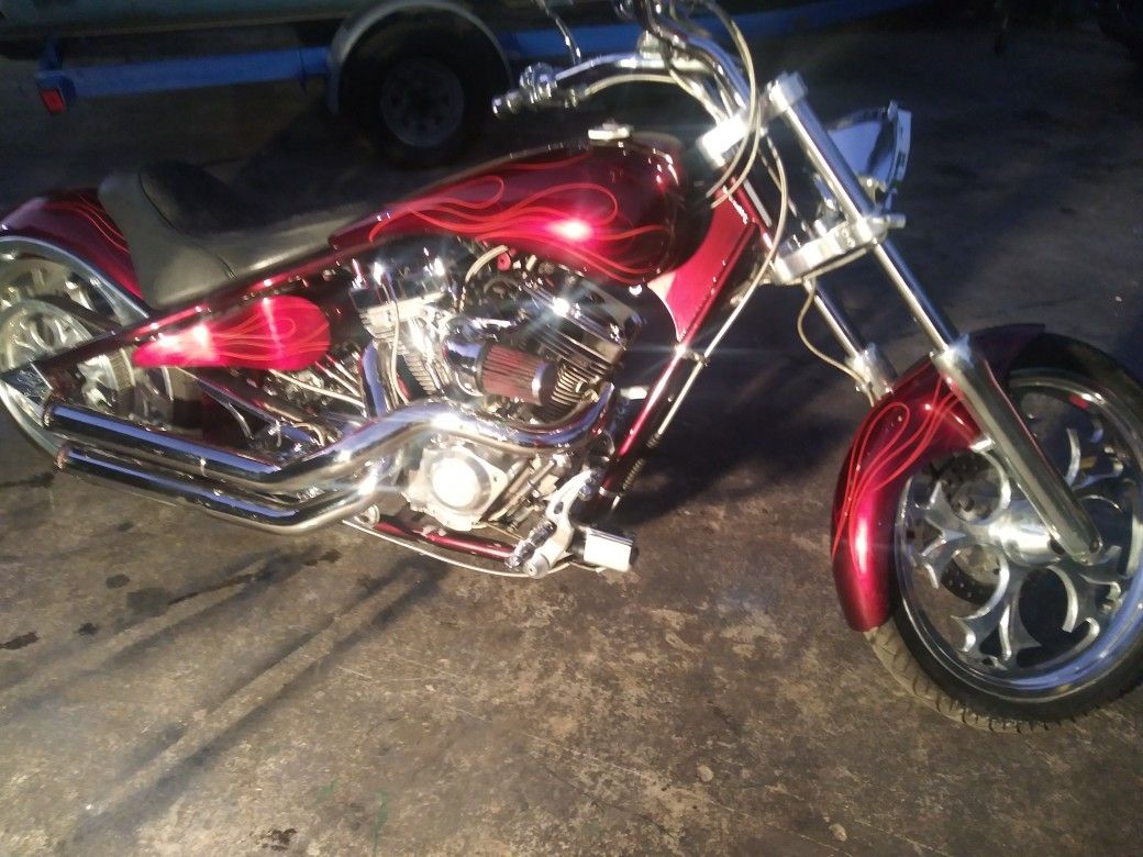 2005 Custom SS Chopper. 3600 miles. Mint cond. No chips in paint. New tires and brakes. New exhaust that's not too loud. Recent full service