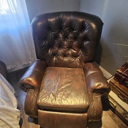 Set Of 2 Sofas Recliner In Good Condition Used Red Dark Burgundy Color 