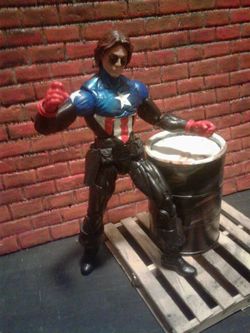 Bucky Captain America, unmasked custom action figure Marvel Legends