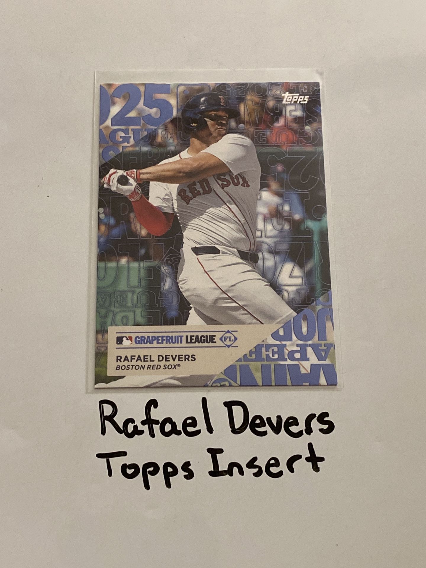 Rafael Devers San Francisco Giants 1st Baseman Topps Short Print Insert Card.