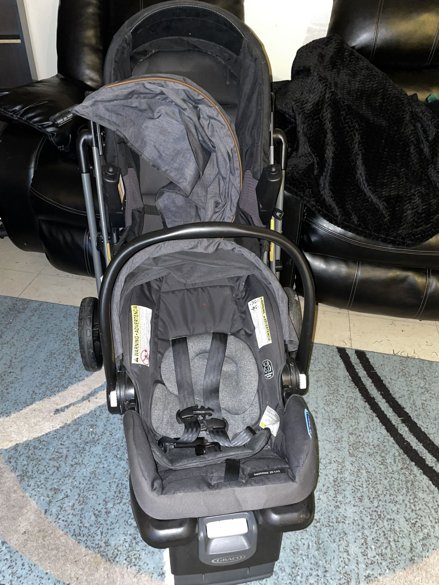 Car seat stroller convertible