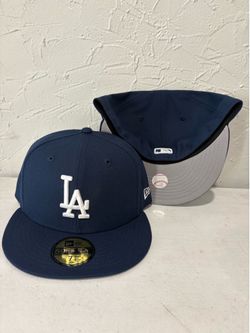 MLB new era Los Angeles dodgers dark blue 59fifty fitted hats size 7 3/8 and 7 1/2