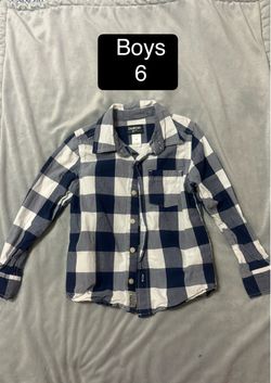Youth boys 6 button up long sleeve shirt