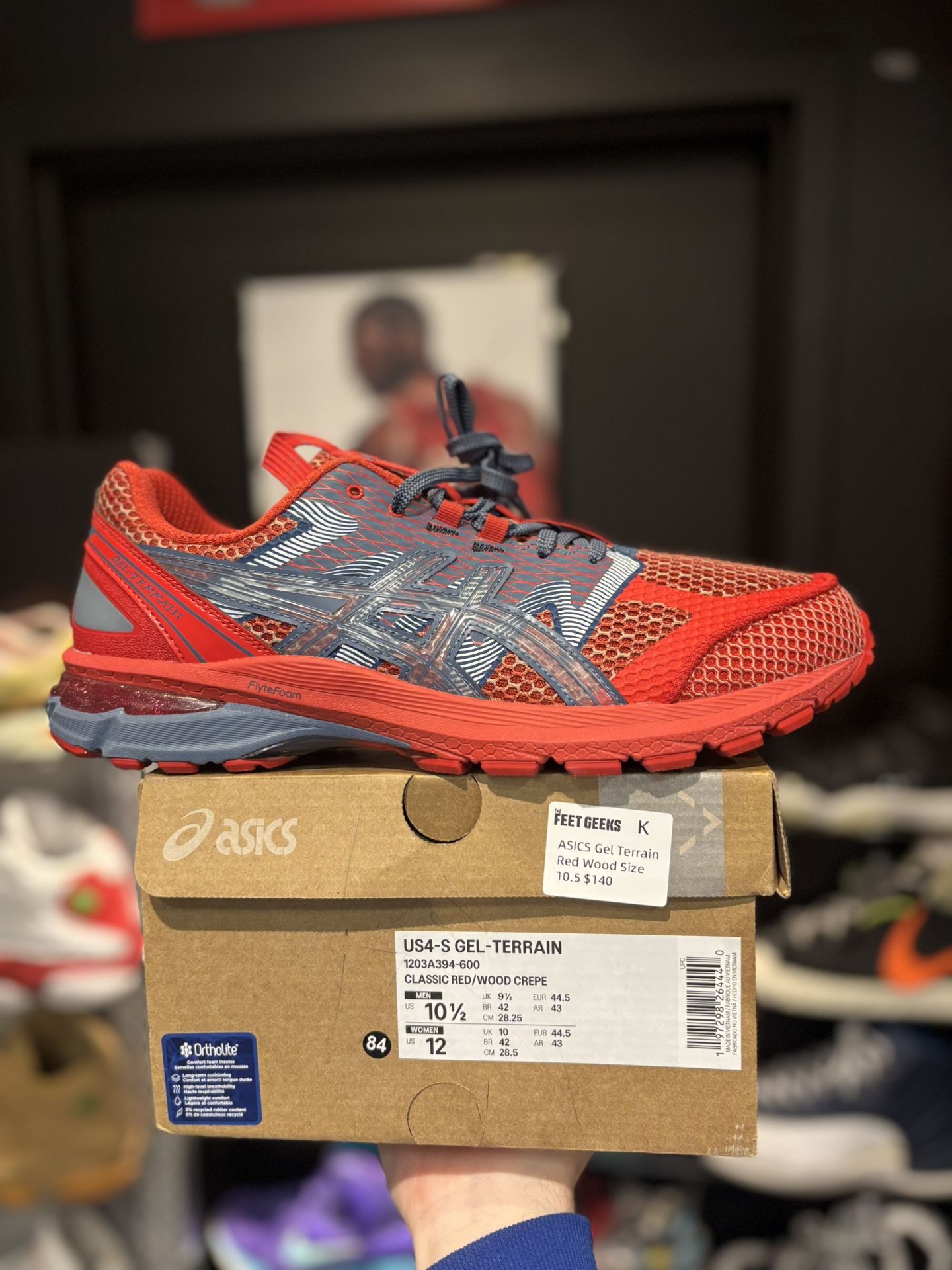 ASICS Terrain Red Wood Size 10.5 $120