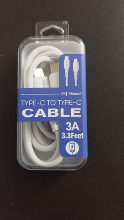 Miccell USB-C to USB-C Cable 3A 3.3ft