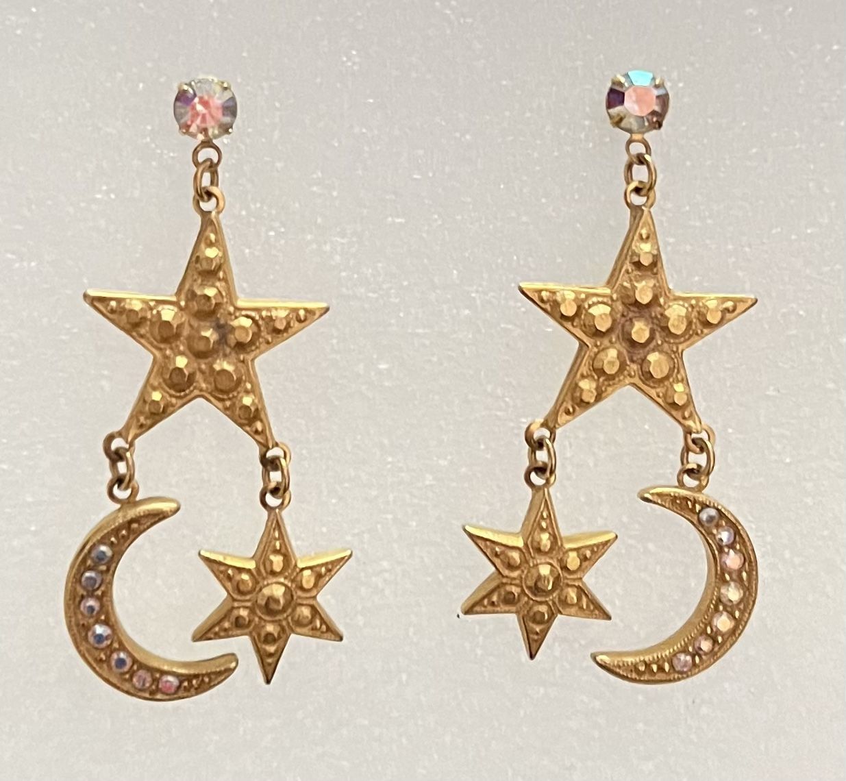 Earring stars and moon
