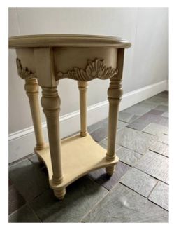 Round Wood Side Table