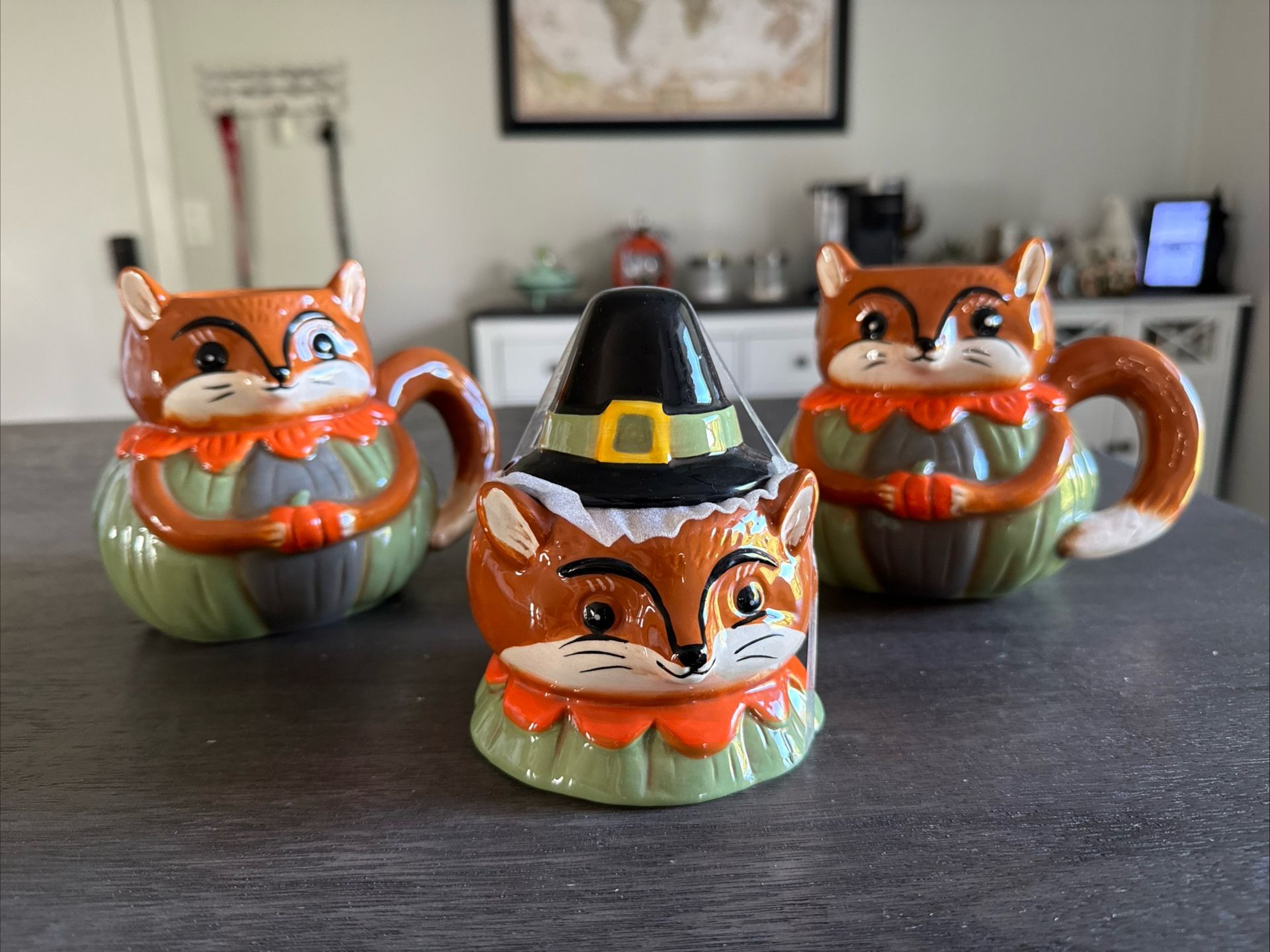 Johanna Parker Fall Thanksgiving Fox  1 Mug and Container With Lid