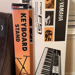 Yamaha Keyboard, Keyboard Stand & Survival Kit