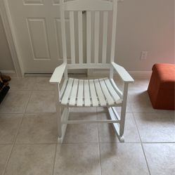 Perfect Condition White Wooden Rocking Chair