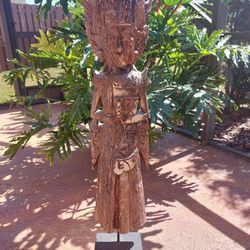 Large Wood Garuda Diety Statue