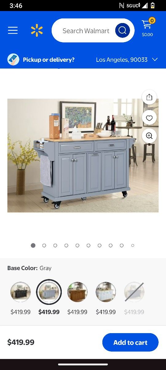 Mobile Kitchen Island Cart