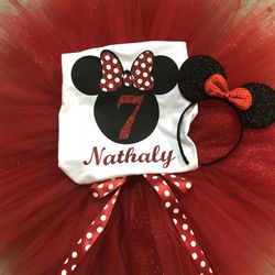 Minnie Mouse Bday Tutu Outfit ❤️🖤🐭