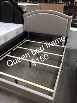 Queen bed frame $150