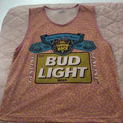 NWOT Rare Bud Light 90s Throwback Basketball Jersey Mens Large 