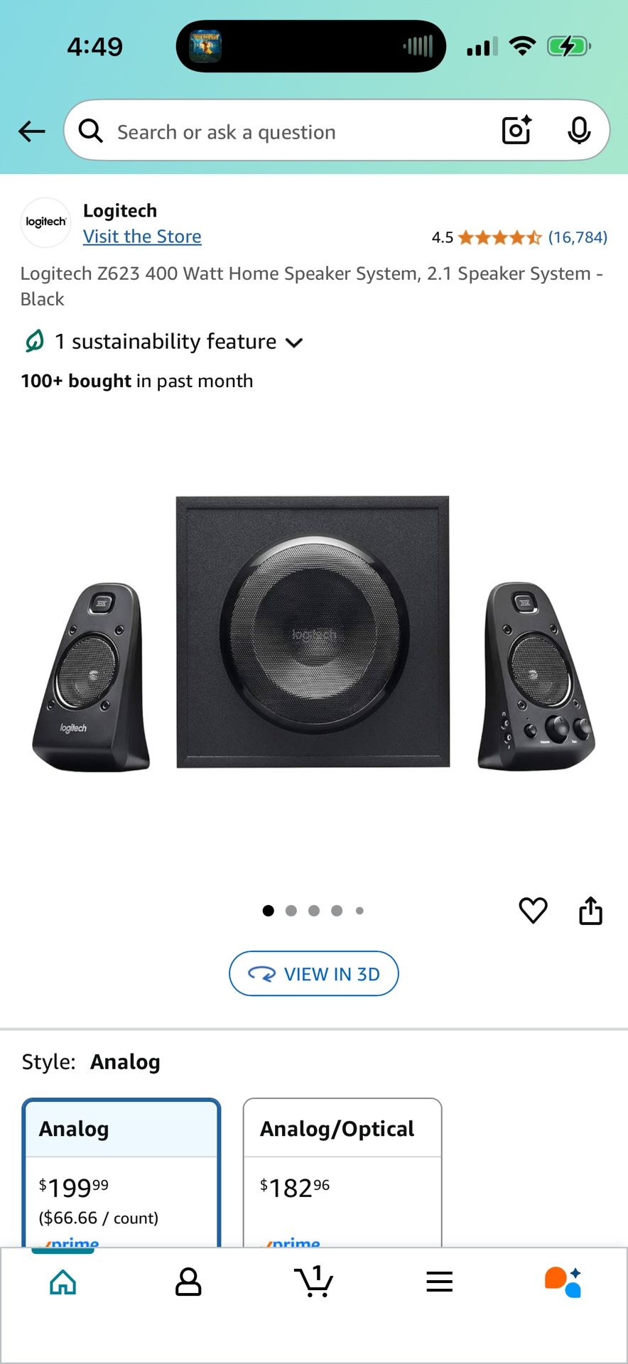 Logitech speakers and subwoofer