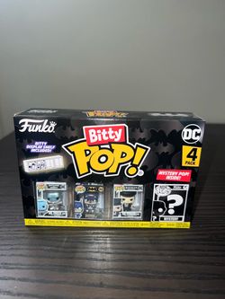 SEALED BITTY BATMAN MOVIES 1-INCH FUNKO POP 4-PACK 97' Batman, Penguin, Mr, Freeze & MYSTERY CHASE