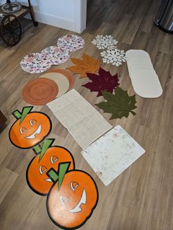 21 Placemats Fall Halloween Pumpkin Holiday & Everyday Bundle