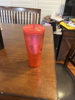 Neon Pink Starbucks Iridescent Magenta Bling Cold Cup