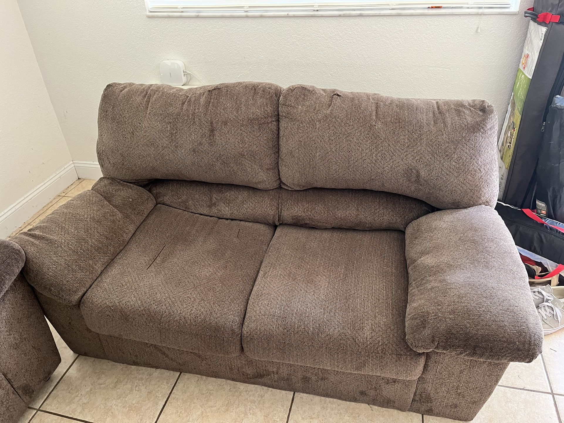 Love Seat Sofa Light Greyish Brown