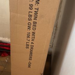 Brand New Twin Bed W 4 Drawers 