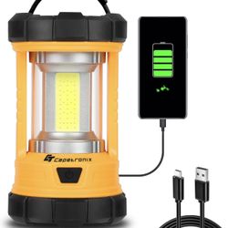 CT CAPETRONIX Camping Lantern, 3200LM Bright Camping Light, 4600mAh Rechargeable LED Lantern for Power Outages, 5 Light Modes Lantern Camping Lamp for
