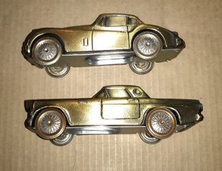 Vintage Banthrico Thunderbird & Jaguar Metal Car Banks