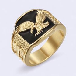 Gold Plated Eagle Ring 