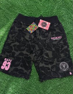 BAPE Miami 93 Camo Shorts-Black/Charcoal