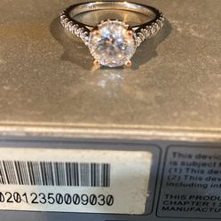 Moisland 14K White Gold Moissanite Ring, 2 Carat 14K Solid Gold Engagement Ring, 2ct Round Cut Halo Moissanite Engagemen