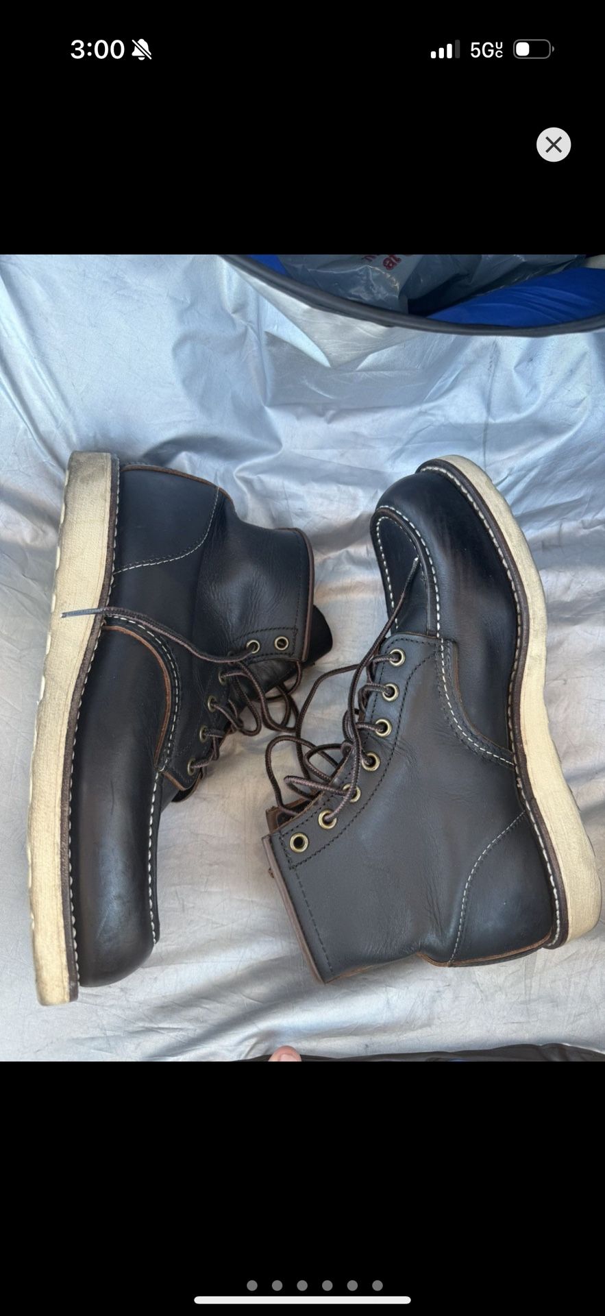 Red Wing moc Toe Black