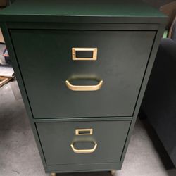 Green And Gold Filing Cabinet