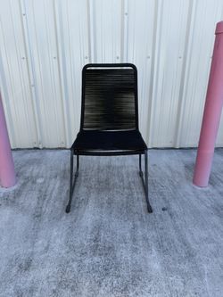 Modern Black Cord Chairs - Indoor/outdoor