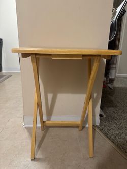 Wooden Folding TV Tray Table