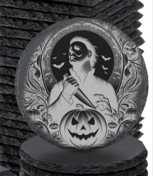 Halloween Michael Myers Slater Coasters Set Of 4
