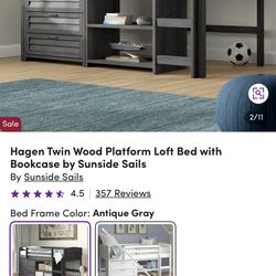 Kids Low Loft Bed Set